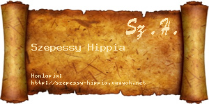 Szepessy Hippia névjegykártya